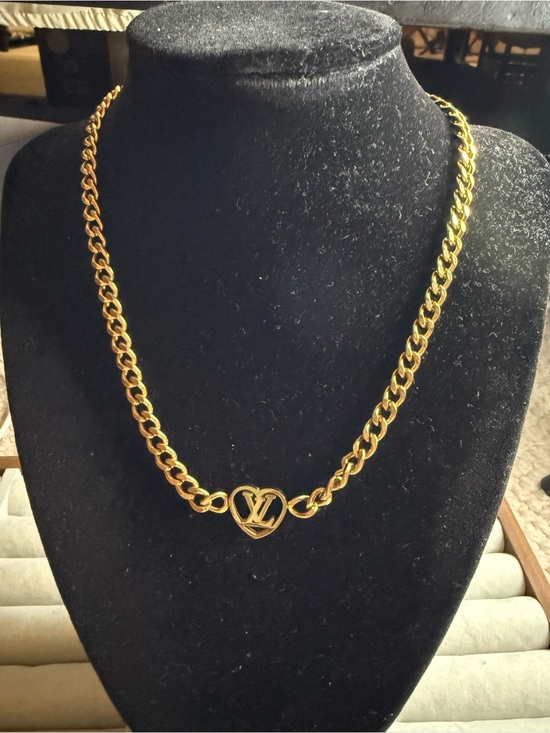 Fashion Jewelry Jewelry - Fashion Jewelry Gold Heart Logo Link Necklace